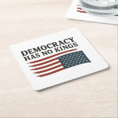 Democratie heeft geen koning tegen Trump Kartonnen Onderzetters (Schuin)