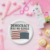 Democratie heeft geen koning tegen Trump Papieren Bordje (Feest)