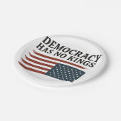 Democratie heeft geen koning tegen Trump Papieren Bordje (Gekanteld)