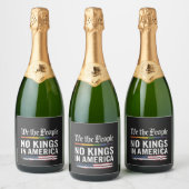 Democratie Heeft Geen Koning Vrijheid Status USA Sparkling Wijnetiket (Flessen)
