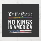 Democratie Heeft Geen Koning Vrijheid Status USA Sparkling Wijnetiket (Enkel label)