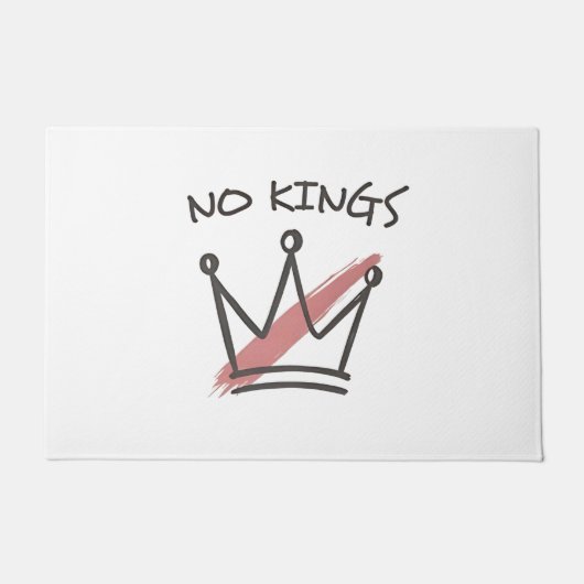Democratie Heeft Geen Koning Vrijheid Status VS Deurmat (Voorkant)