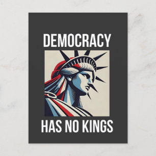 Democratie heeft geen koning Vrijheid Status VS  Feestdagenkaart