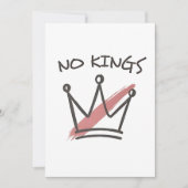 Democratie Heeft Geen Koning Vrijheid Status VS Feestdagenkaart (Voorkant)