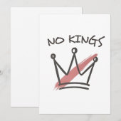 Democratie Heeft Geen Koning Vrijheid Status VS Feestdagenkaart (Voorkant / Achterkant)