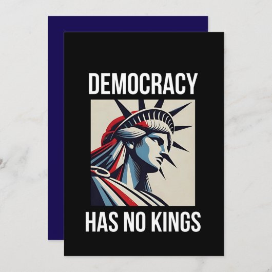 Democratie Heeft Geen Koning Vrijheid Status VS  Kaart (Voorkant / Achterkant)