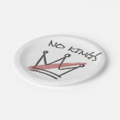 Democratie Heeft Geen Koning Vrijheid Status VS Papieren Bordje (Gekanteld)