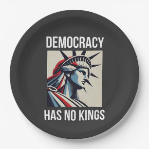 Democratie Heeft Geen Koning Vrijheid Status VS Papieren Bordje