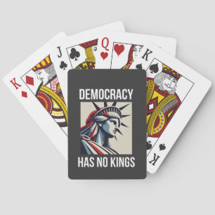 Democratie Heeft Geen Koning Vrijheid Status VS Pokerkaarten