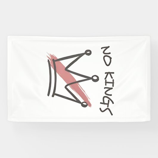 Democratie Heeft Geen Koning Vrijheid Status VS Spandoek (Horizontaal)