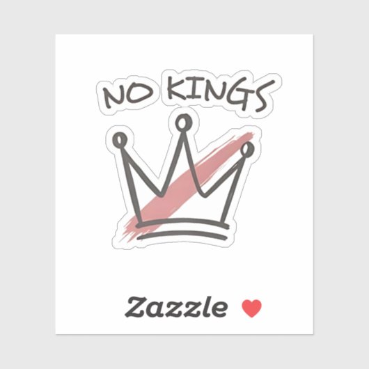 Democratie Heeft Geen Koning Vrijheid Status VS Sticker (Vel)