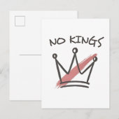 Democratie Heeft Geen Koning Vrijheid Status VS Uitnodiging Briefkaart (Voorkant / Achterkant)