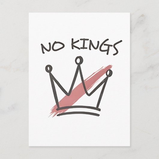 Democratie Heeft Geen Koning Vrijheid Status VS Uitnodiging Briefkaart (Voorkant)