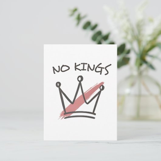 Democratie Heeft Geen Koning Vrijheid Status VS Uitnodiging Briefkaart (Staand voorkant)