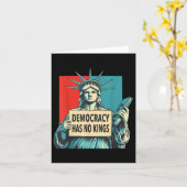 Democratie heeft geen koningen 4 juli standbeeld v kaart (Gele Bloem)