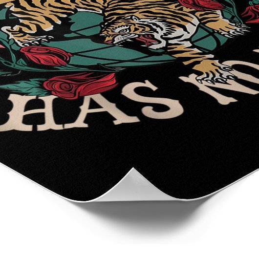 Democratie heeft geen koningen 8647 Tiger Poster (Hoek)