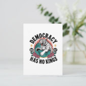 Democratie heeft geen koningen 86 47 Tijger Feestdagenkaart (Staand voorkant)