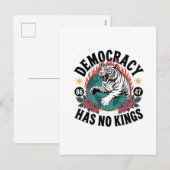 Democratie heeft geen koningen 86 47 Tijger Feestdagenkaart (Voorkant / Achterkant)