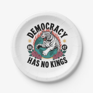 Democratie Heeft Geen Koningen 86 47 Tijger Papieren Bordje