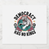 Democratie Heeft Geen Koningen 86 47 Tijger Sparkling Wijnetiket (Enkel label)