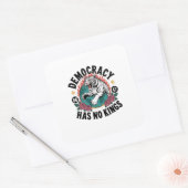 Democratie Heeft Geen Koningen 86 47 Tijger Vierkante Sticker (Envelop)