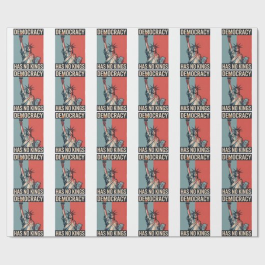 Democratie Heeft Geen Koningen Vrijheid Status Ame Cadeaupapier (Vlak)