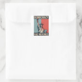 Democratie Heeft Geen Koningen Vrijheid Status Ame Vierkante Sticker (Tas)