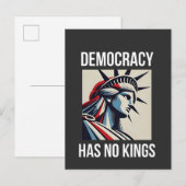 Democratie heeft geen koningsvrijheid in de VS Uitnodiging Briefkaart (Voorkant / Achterkant)