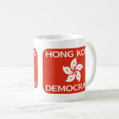Democratie Hongkong vlag Koffiemok (Voorkant rechts)