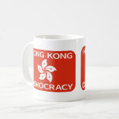 Democratie Hongkong vlag Koffiemok (Voorkant links)