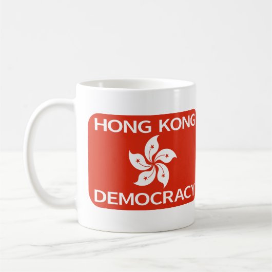 Democratie Hongkong vlag Koffiemok (Links)