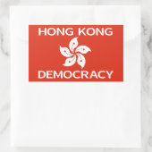Democratie Hongkong vlag Rechthoekige Sticker (Tas)