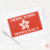 Democratie Hongkong vlag Rechthoekige Sticker (Envelop)