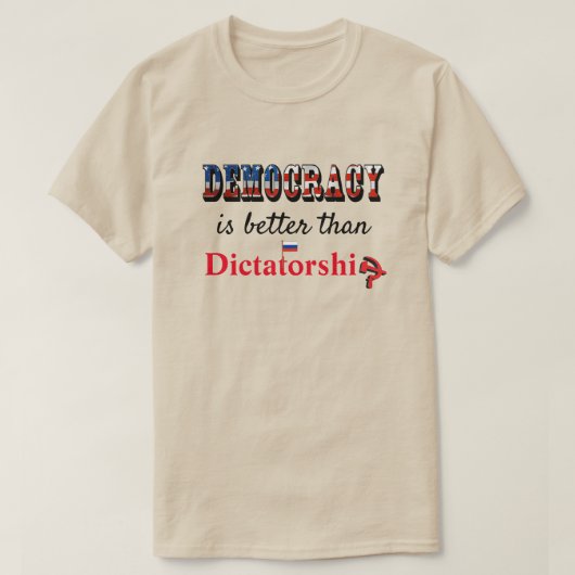 Democratie is beter dan dictatuur t-shirt (Design voorkant)