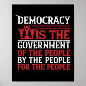 Democratie is de regering van het volk, door de poster (Voorkant)
