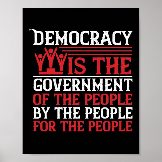 Democratie is de regering van het volk, door de poster (Voorkant)