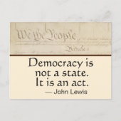 Democratie is een daad van John Lewis, van het vol Briefkaart (Voorkant)