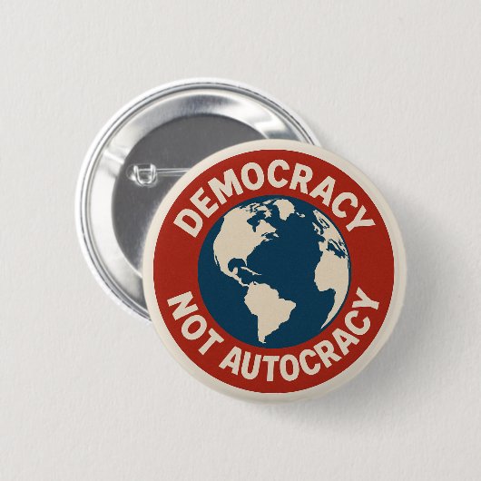 DEMOCRATIE IS GEEN AUTOCRACY BUTTON (Voorkant /achterkant)