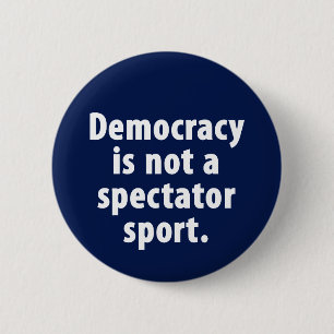 Democratie is geen Button voor sporten