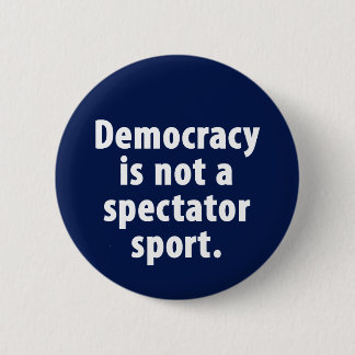 Democratie is geen Button voor sporten