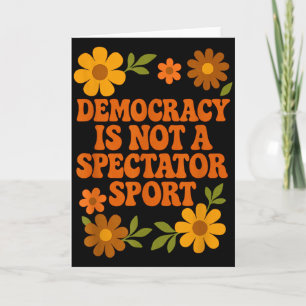 Democratie is geen kijksport Jaren 70 Vintage  Kaart