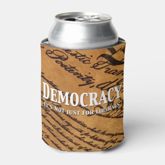 Democratie is niet alleen voor liberalen blikjeskoeler (Blikje Voorkant)