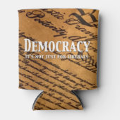 Democratie is niet alleen voor liberalen blikjeskoeler (Voorkant)