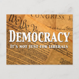 Democratie is niet alleen voor liberalen briefkaart
