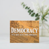 Democratie is niet alleen voor liberalen briefkaart (Staand voorkant)
