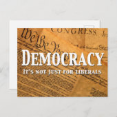 Democratie is niet alleen voor liberalen briefkaart (Voorkant / Achterkant)