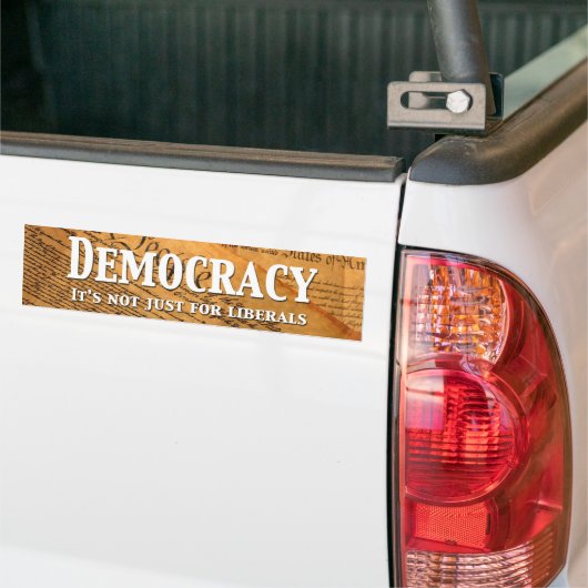 Democratie is niet alleen voor liberalen bumpersticker (Op Truck)