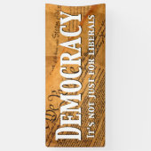 Democratie is niet alleen voor liberalen spandoek (Verticaal)