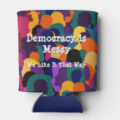Democratie is rommelig  blikjeskoeler (Achterkant)