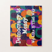 Democratie is rommelig  legpuzzel (Verticaal)